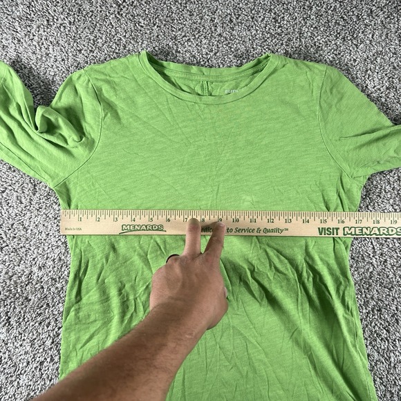 Eileen Fisher Shirt Womens‎ Petite XXS Green Organic Cotton Slub Crewneck Tee - Picture 3 of 11